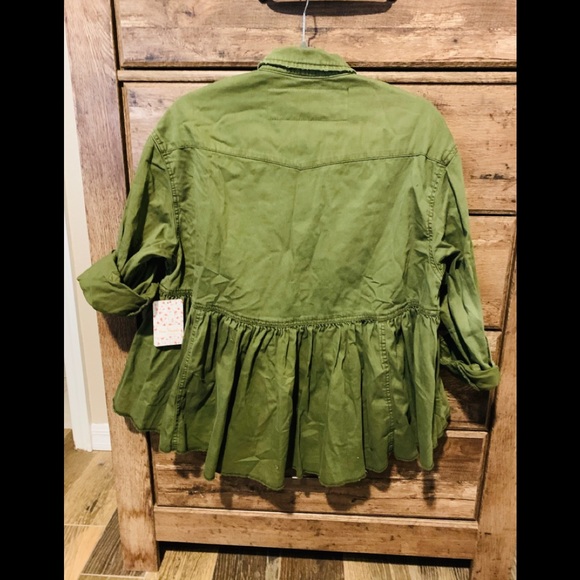 Free People Dylan button down Babydoll top - Picture 6 of 7